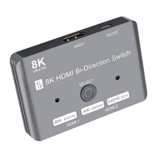 컴스 2포트 HDR 8K 60Hz HDMI 양방향 스위치 모니터 선택기, JA091, 1개