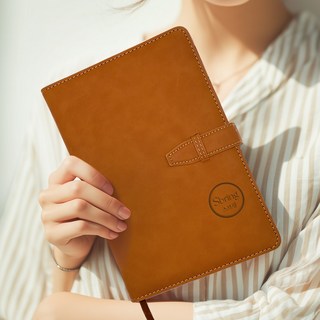 스브링 고급 A5 회사 직장인 업무용 만년 다이어리, 매년 기록 브라운