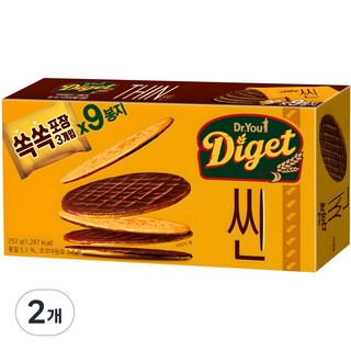 오리온 다이제 씬, 252g, 2개 대표 이미지 - 초코과자 추천