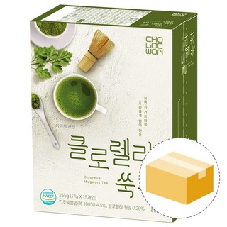 [유통기한 임박할인] 초록원 클로렐라쑥차15T x 24개 (1박스), 255g