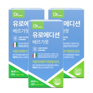 [정품 92%] 유로에디션 이탈리안 베르가못 식약처 인증 HACCP, 3개, 120정