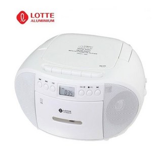 롯데 CD포터블 핑키-880 카세트플레이어 CD플레이어 라디오 스피커 AUX기능 MP3재생, 화이트