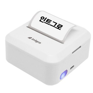 인트그로 감열식 미니 휴대용 네임스티커 라벨프린터 T300