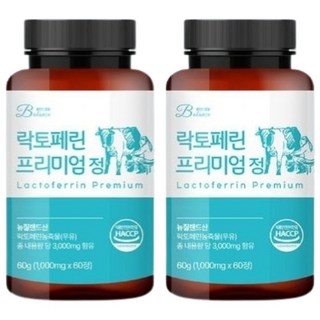 밸런스궁합 락토페린 프리미엄 정 3000mg 60정, 2개