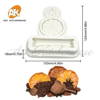 아니스 시나몬 향신료 실리콘 몰드 초콜릿 케이크 장식 도구 제빵기 클레이, 1개, 1. SM-4340