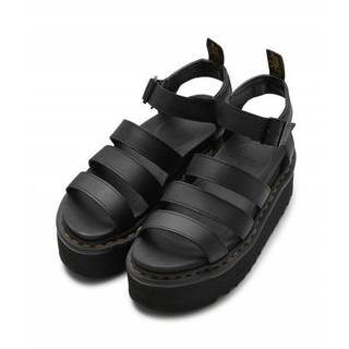 [늘정품] 닥터마틴 Dr Martens 블레어 쿼드 하이드로 블랙 27296001 쿼드솔 캐주얼 버클 스트랩 안정적 착화감 무광택 하이드로가죽 패션샌들