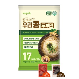 우리콩 두부로만 만든 두부면 국내산 대두 소스증정 건강한 한끼, 10개, 180g