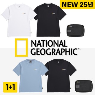 국내매장판 내셔널지오그래픽 반팔티 남여공용 기능성 쿨링 라운드 반팔 티셔츠 레이어드티
