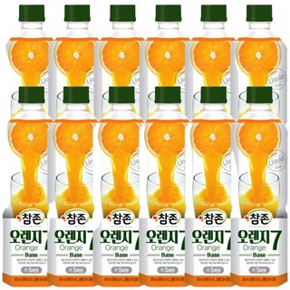 참존식품 오렌지 7베이스 835ml 오렌지원액 12개 1박스 /