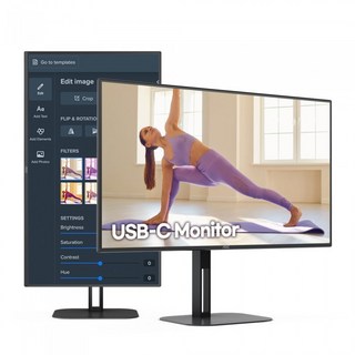 알파스캔 알파스캔 AOC U27V5 4K UHD USB-C 프리싱크 높낮이 무결점, 68cm