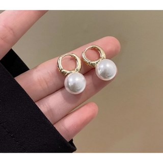 심플 드롭 데일리 진주 귀걸이