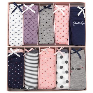 업스케일 여성용 MINT 올데이 면스판 미디 팬티 10종 세트