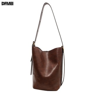 DFMEI 빈티지 고급스러움 캐주얼 트렌드 버킷백 여성양기 숄더백 미니멀 디자인 크로스백