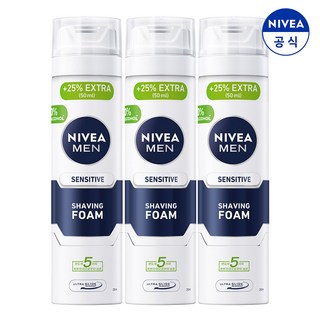 니베아 맨 센서티브 쉐이빙 폼, 250ml, 3개