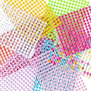 PVC 크리스탈 비즈스티커, 금색, 금색