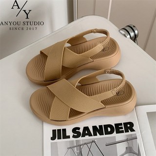 ANYOU 샌들 하계 여성 발편한 키높이 샌들 통굽 슈즈 4cm