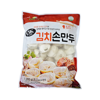 만두 시리즈/ 고기왕만두 김치왕만두 고기손만두 김치손만두 감자고기찐만두 감자김치찐만두 전문점용 업소용 푸드짱, OK김치손만두, 1개, 1.2kg