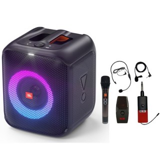 JBL 충전식 블루투스스피커 파티박스 PARTYBOX ENCORE ESSENTIAL + 2채널 무선핸드+핀+헤드셋마이크 HS-DM50