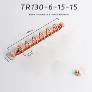 나사 포함 A7 6 링 바인더 클립 화이트 블랙 골드 로즈 직경 15mm 20mm, 09 15mm rose