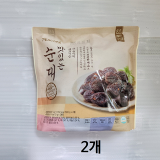 피코크 맛있는 순대 1kg, 2개