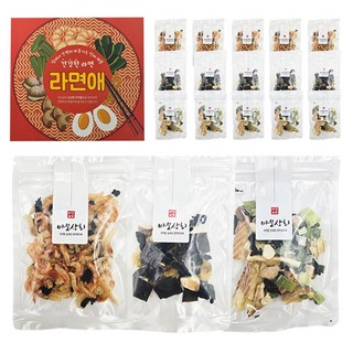 바보상회 건더기 토핑 3종 라면 톡 15개입, 1박스, 130g