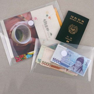 투명 찍찍이서류집 클리어파일케이스 종이문서집 A6