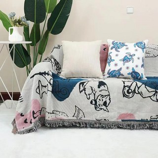 캠핑 담요 소파 쿠션 커버 타월 침대 끝 멀티 패턴 침대용, D. 90x150cm, 3. Style12 Only blanket, 1개