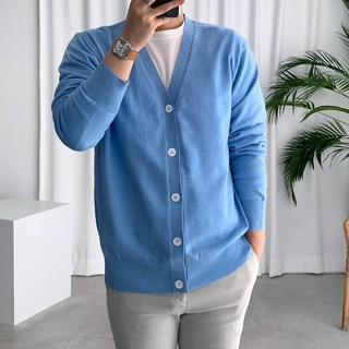 룩플레인 세련된 비스코스 브이넥 니트 가디건 12color