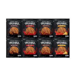 재미어트 썸탈꺼닭 소스 닭가슴살 스테이크 4종 혼합 구성 (냉동), 120g, 8개