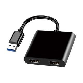 USB C 도킹 스테이션 4K HD USB 3.0 허브 어댑터 독 듀얼 스크린 USB 분배기 2포트 노트북 PC 컴퓨터 휴대폰용, 1개