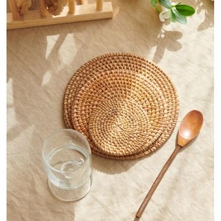 자연소재 라탄 냄비받침 라탄플레이트 화분 인테리어소품(3type), 1개