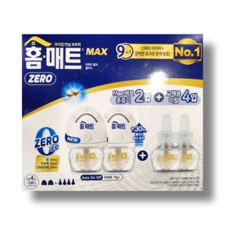 홈매트 리미티드 에디션 리퀴드 제로 히터 2개 + 리필 4개, 1세트