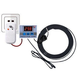 도다도다 디지털온도제어기 병아리부화 자동 디스플레이 10A DC12V 220V, 디지털 온도제어+누락보호+20m 전열대
