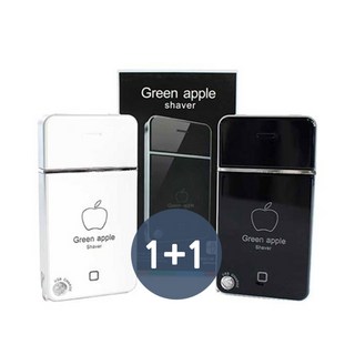 1+1 USB 충전 그린 애플 전기 면도기 블랙+화이트