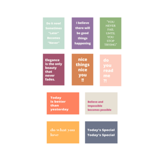 감성 레터링 인테리어 엽서 응원 문구 10종