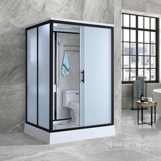 샤워부스 실내 주택 빌라 리모델링 고시원 욕실 화장실 조립식, 1.4mx1.1mx2.15m 변기 있음, 1개