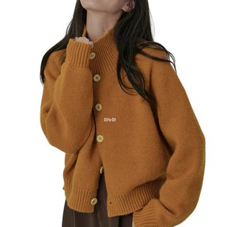이누아 여성 니트코트 도톰한 가디건 크롭자켓 반폴라 니트티 상품 이미지