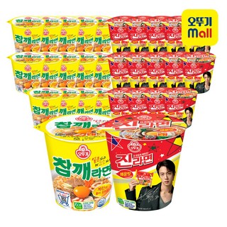 진라면 매운맛 컵 15개+참깨라면 컵 15개, 30개