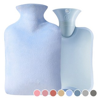 아뜰라임 오래가는 보온 물주머니 핫팩 + 찜질팩 커버 세트 1L 2L, 스카이블루 2L, 1개
