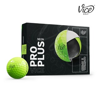 바이스골프공정품 프로 플러스 골프공 VICE PRO 최신상 4피스, 네온라임, 1개