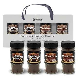 맥널티커피 인스턴트 원두 병커피 50g 2종 x 2p 선물 세트 입학식 졸업 식후차 답례품, 1세트