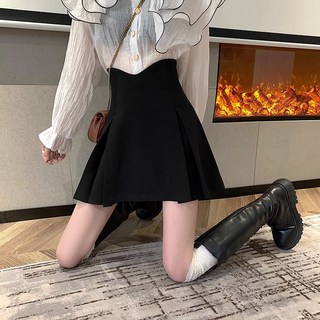 AOKADA 여성 A라인 플리츠 스커트 하이웨스트 슬림 핀턱 치마