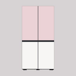 삼성 BESPOKE 냉장고 4도어 875L RF85DB90B2AP25 글램핑크+글램화이트