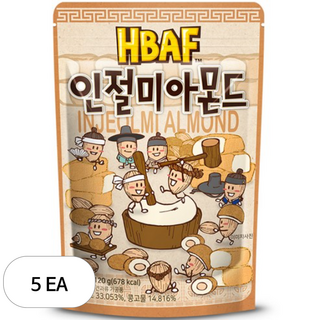 바프 인절미 아몬드, 120g, 5개
