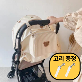 다잇대 맘스핏 올인원 유모차 파우치백, 화이트, 1개