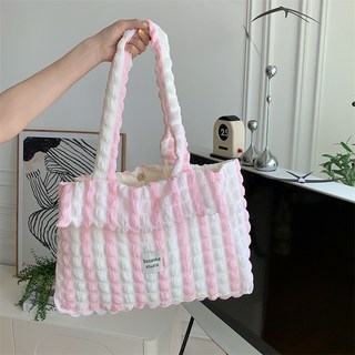 스멜모리 빅사이즈 퀼티드 구름 숄더 토트백