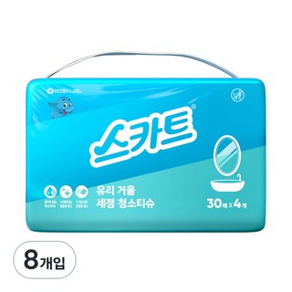 스카트 유리 거울 세정 청소티슈, 8개