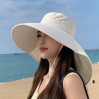 오미어블 넓은챙 뒷트임 플랩캡 아웃도어 모자 [등산 워터파크 아쿠아 물놀이 트레킹 여행 캠핑 모자]