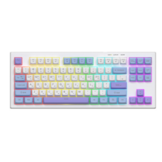 COX 저소음 키보드, White plate Wih 3color, 87KEY CMK87, 제조사축