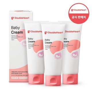 더블하트 베이비 크림 100ml (소프트파우더리), 3개